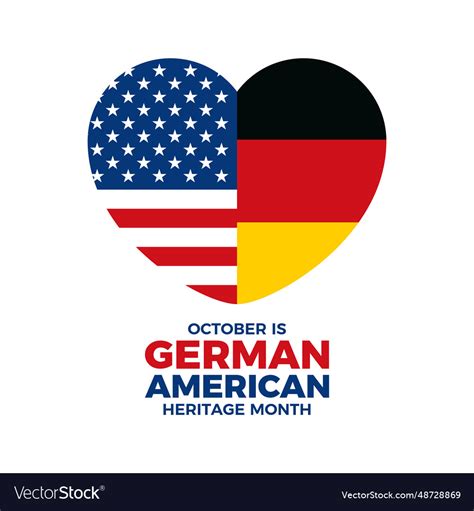 German american heritage month poster Royalty Free Vector