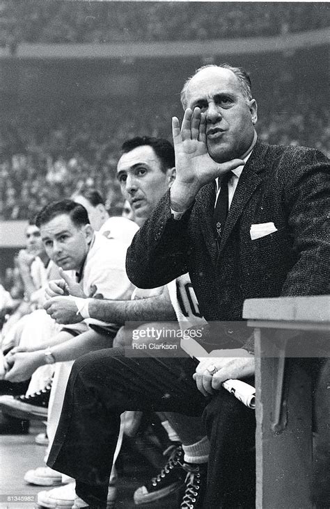 Closeup of Boston Celtics coach Red Auerbach yelling from sidelines... News Photo - Getty Images