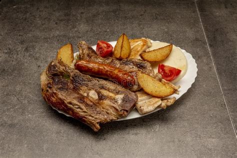 An Asado Has Cuts of Meat, Roast Strips or Ribs, Vacuum, Chorizo, Stock Photo - Image of seafood ...