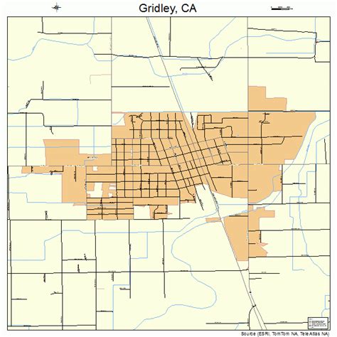 Gridley California Street Map 0631260