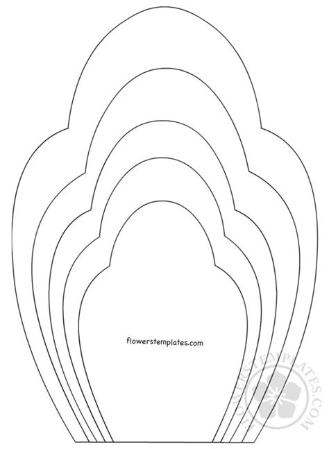 Cut Out Printable Flower Petal Template - Template