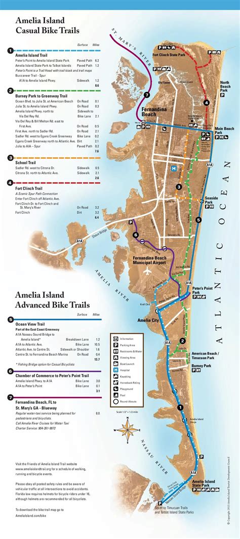 Bike Trails On Amelia Island - Bike Scoot Or Yak - Amelia Island Florida Map - Printable Maps