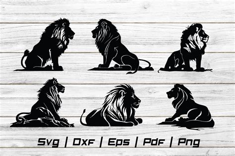 Lion Laying Silhouette Cut File Graphic by Jennadesignsstore · Creative ...