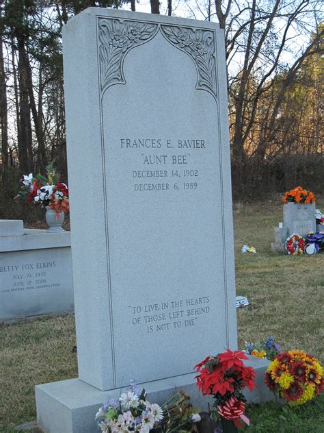 Tombstone of Frances Bavier, "Aunt Bee" on The Andy Griffi… | Flickr