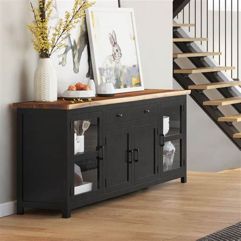 Laconia Solid Wood Live Edge Extra Long Buffet Cabinet | Buffet cabinet, Living room buffet ...