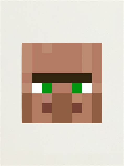 "Minecraft villager face" Photographic Print for Sale by KPuneet | Redbubble