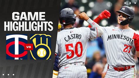 Twins vs. Brewers Game Highlights (4/3/24) | MLB Highlights - YouTube