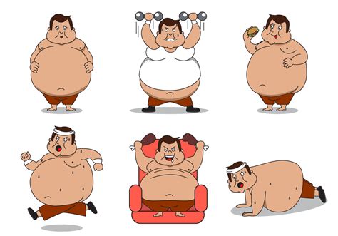 Fat Guy Character Vector - Download Free Vector Art, Stock Graphics ...