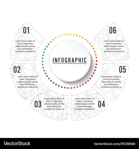 Infographics 6 options template Royalty Free Vector Image