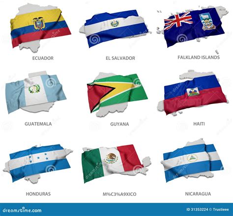 A Collection Of The Flags Covering The Corresponding Shapes From Some ...