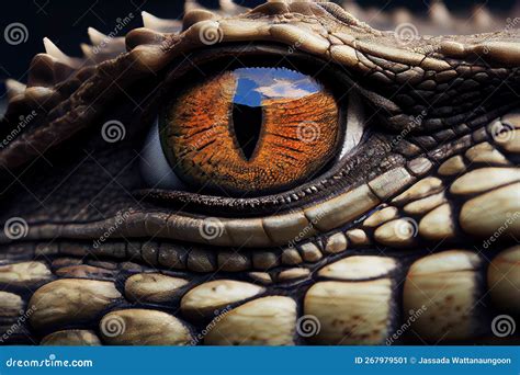 Crocodile eye close up stock illustration. Illustration of crocodile ...