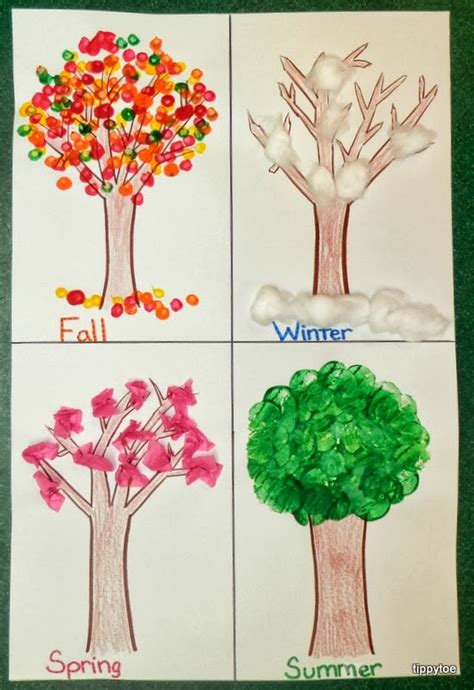 Tippytoe Crafts: Seasonal Trees