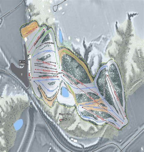 Mount Kato Ski Resort Map Digital Art by Powder Addicts - Fine Art America