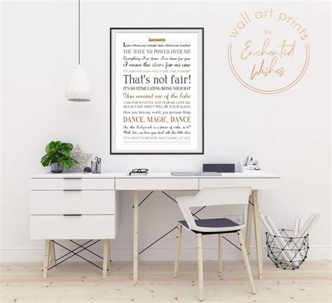 Labyrinth Quotes Print - Movie Quote Wall Art