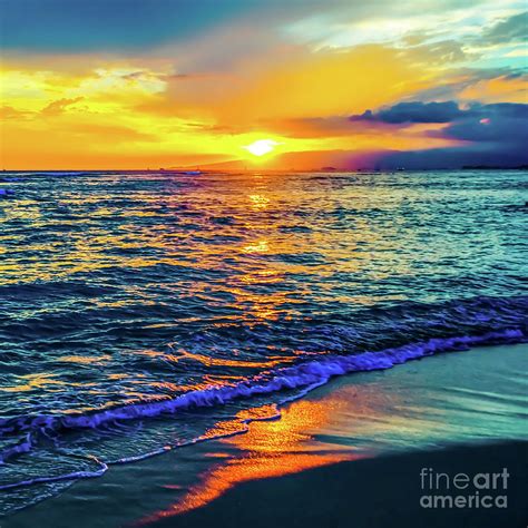 Hawaii Beach Sunset Photograph by D Davila - Pixels