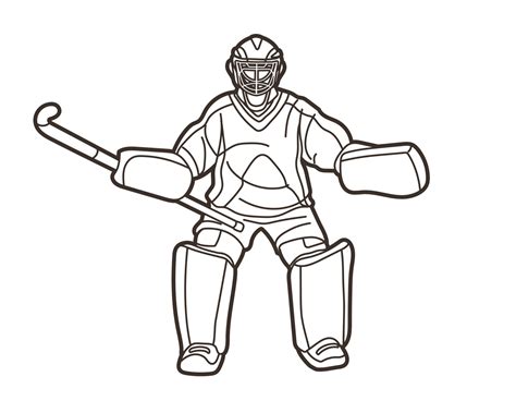 Field Hockey Sport Male Player 13784372 Vector Art at Vecteezy