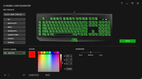 Razer Blackwidow Chroma Keyboard: Reactive and Ripple