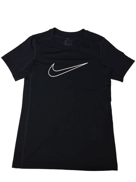 Nike - Nike Dry Boys Silky Black Swoosh Athletic T-Shirt Dri-fit Tee Shirt Small - Walmart.com ...