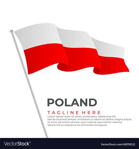 Template poland flag modern design Royalty Free Vector Image