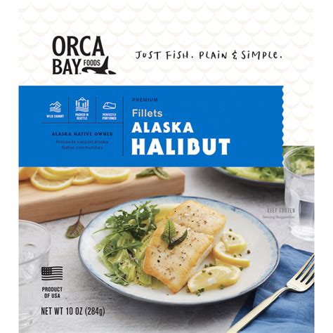 Orca Bay Seafoods Halibut, Premium Skinless & Boneless Portions 10 oz ...