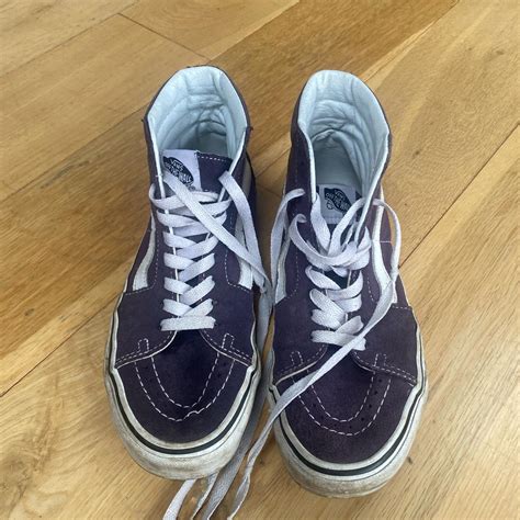 Vans purple high tops. Worn a lot. Still so much... - Depop