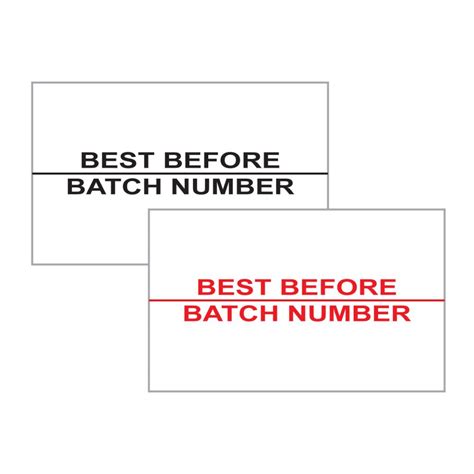 Best Before Batch Labels for 2 Line Label Guns - Swing C17 or Swing C20