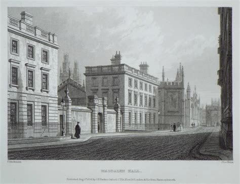 Antique Prints of Hertford College Oxford