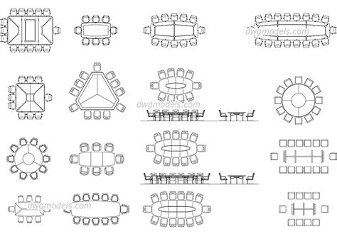 Autocad Drawing Meeting Room Glass Table With Ten Chairs Dwg | Porn Sex Picture