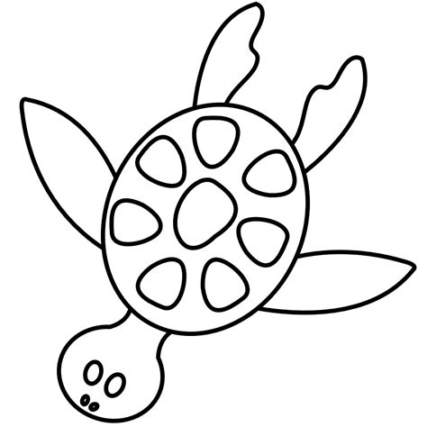 Sea Turtle Black And White - ClipArt Best