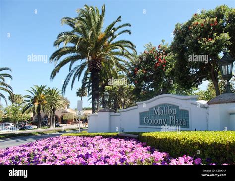 General view of Malibu Colony Plaza in Malibu. Los Angeles, California - 15.06.2010 Stock Photo ...