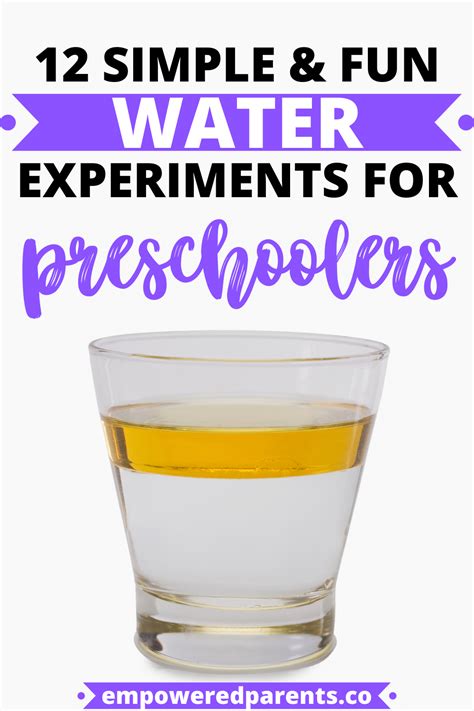 12 Simple Water Experiments for Preschoolers and Kindergarteners ...