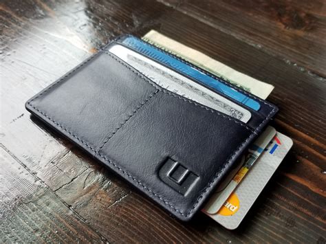 RFID Minimalist Front Pocket Wallet / Credit Card Holder with ID Window - Espresso "M" | Front ...