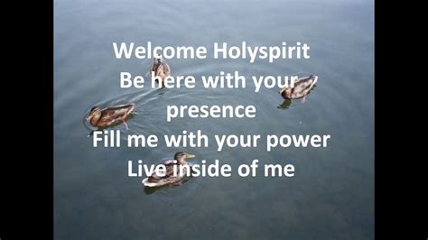 Welcome Holy Spirit with lyrics - YouTube