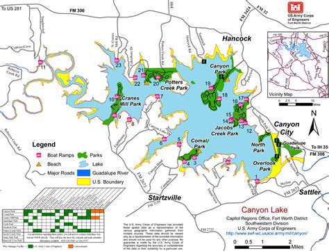 Canyon Lake Texas Information Guide - Canyon Lake TX Boat Ramps Map