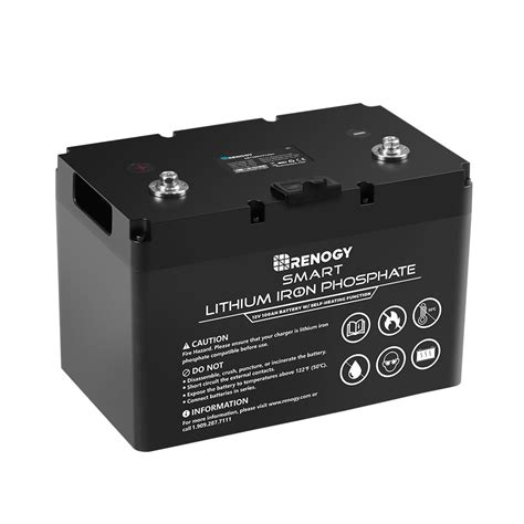 Renogy 12V 100Ah Smart Lithium Iron Phosphate Battery w/ Self-Heating Function - Walmart.com ...