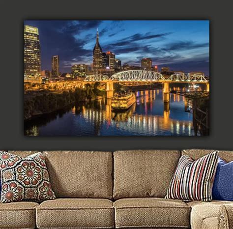 Nashville Skyline Canvas Large Nashville Tennessee Wall Art - Etsy