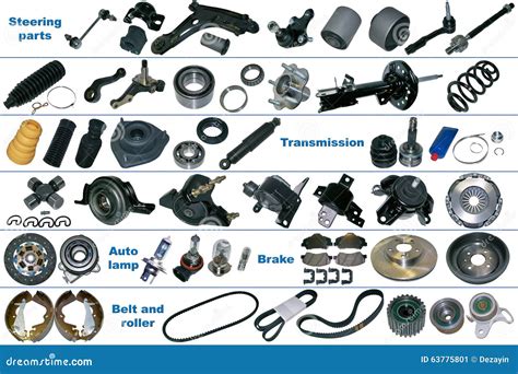 The Most Popular Spare Parts for Car Stock Image - Image of catalog ...