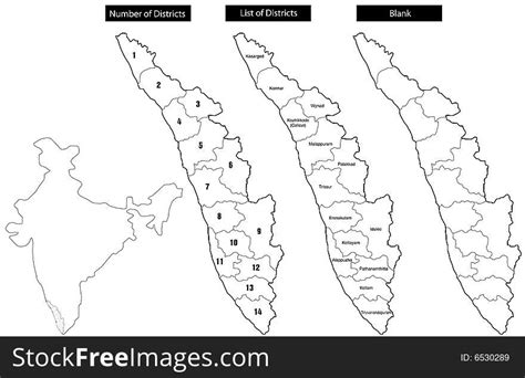 Map Of Kerala With Districts - Free Photo from StockFreeImages