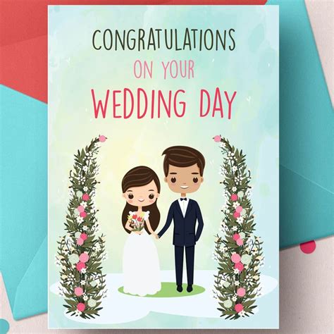 Ready to print, Printable, Wedding card, Wedding Congratulation card ...