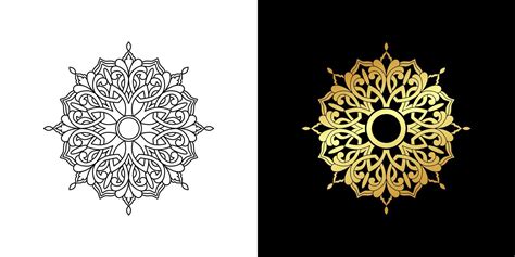 Golden Mandala. Vintage decorative elements. Oriental pattern, vector ...