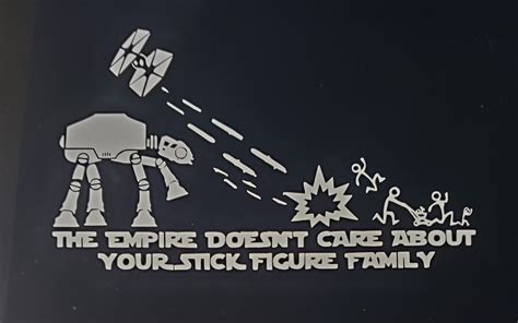 Star Wars Stick Figure Family Transfer Star Wars Vinyl Decal Vinyl ...