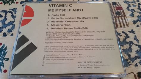 VITAMIN C ME MYSELF AND I RARE 5 TRACK REMIX PROMO CD | eBay