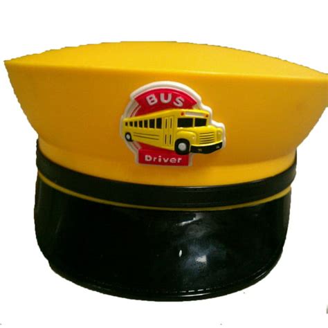 Yellow Bus Driver Hat School Bus Schoolbus Cap Costume Dress Up Adult ...