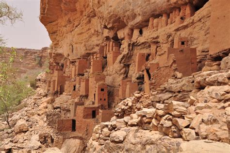 Bandiagara escarpment tour by 4x4 car and Dogon village hiking in Mali, Africa. Bandiagara ...