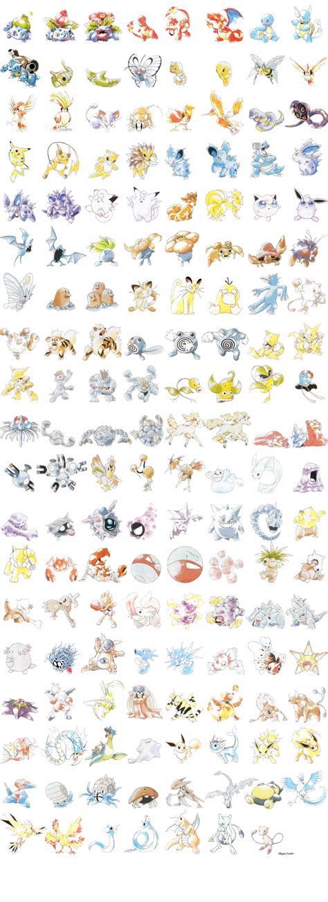 151 Pokemon Ken Sugimori Art - Pokémon Photo (38919328) - Fanpop