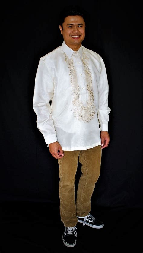 Barong Tagalog Chinese Collared Filipino National Costume Filipiniana ...