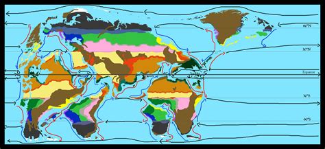 Climate map of Earth if the continents were shaped like a bear : r/map