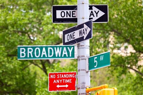 Broadway and 5th avenue Street Signs, ... | Stock image | Colourbox