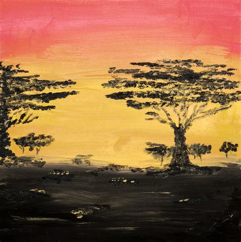 Savannah Sunset Painting by Sue Paver - Pixels