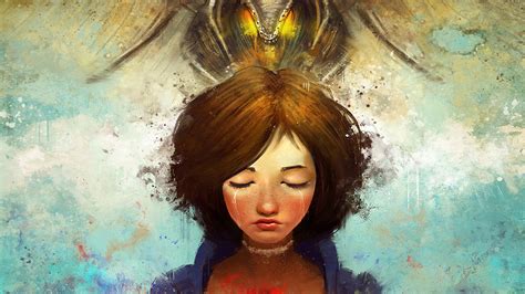 Wallpaper : painting, illustration, portrait, Elizabeth BioShock, BioShock Infinite, mythology ...